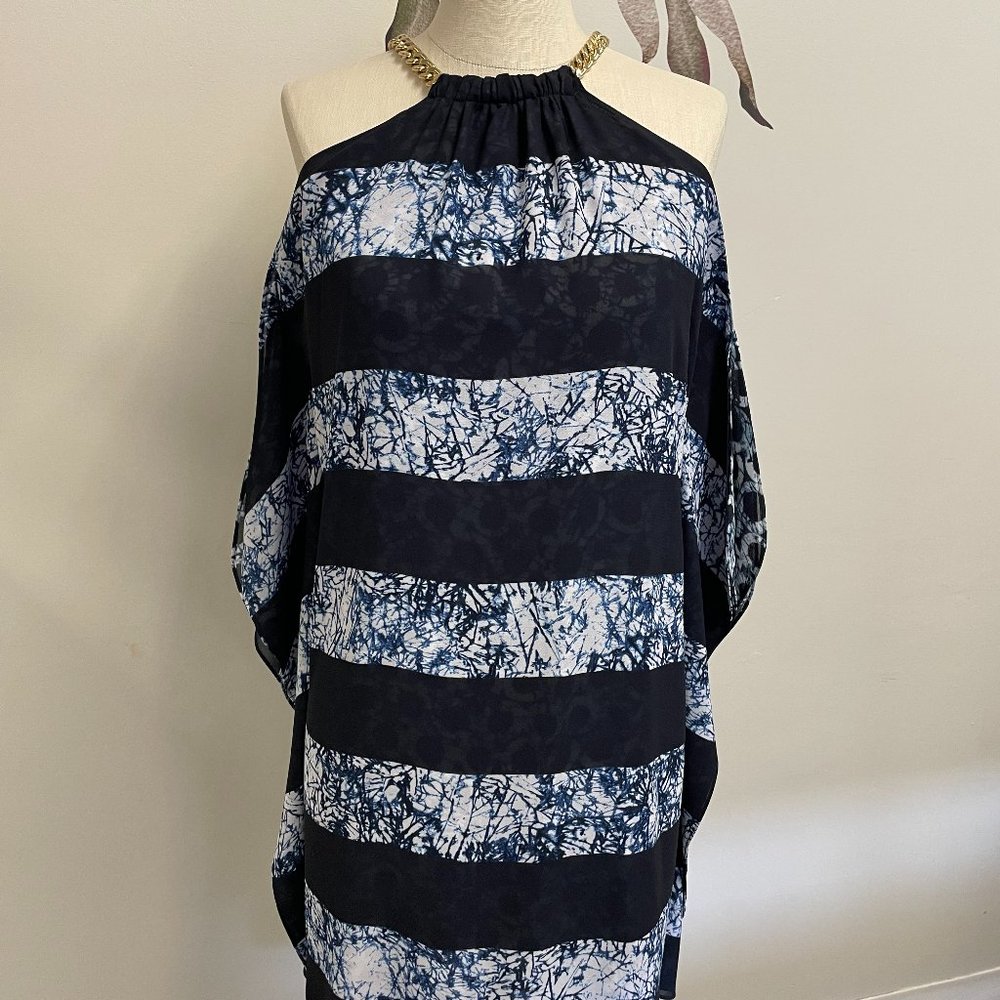 Michael Kors Breezy Blue Batik Dress XS